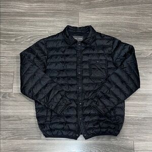 Slate & Stone Quilted Black Camo Puffer Jacket